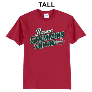 Boone Swim Dive Tall Short Sleeve Tee-Red
