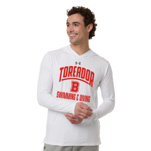 Boone Swim Dive Under Armour Mens Team Vanish Performance Hoodie-White