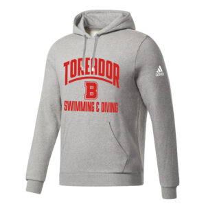 Boone Swim Dive Adidas Fleece Hooded Sweatshirt- MedGrey Heather