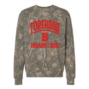 Boone Swim Dive Independent Trading Co Unisex Heavyweight Crewneck Sweatshirt-Deadwood Camo