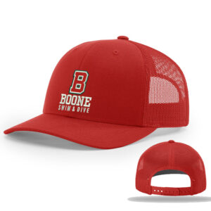 Boone Swim Dive Richardson Pro Crown Mesh Back solid color Adjustable back cap Solid-Red