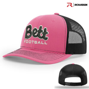 08. Bettendorf HS Football Richardson Snapback Trucker Cap-Hot Pink-Black