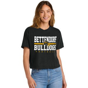 14. Bettendorf HS Football Comfort Colors Women’s Heaveweight Boxy Fit Slightly Cropped T-Shirt-Black