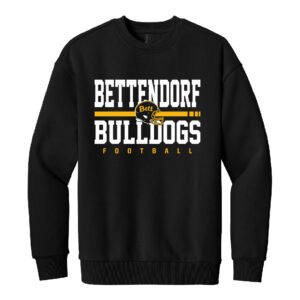 24. Bettendorf HS Football District VIT Heavyweight Fleece Crew-Black