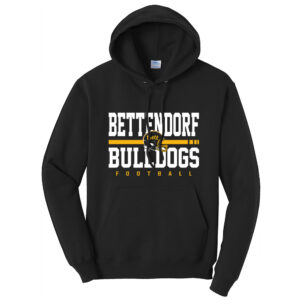 25. Bettendorf HS Football Hooded Sweatshirt-Black