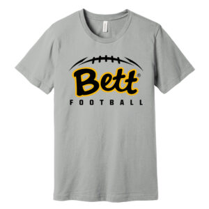 29. Bettendorf HS Football Bella+Canvas Unisex Jersey Short Sleeve Tee-Silver