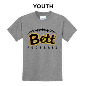 32. Bettendorf HS Football Youth Short Sleeve Tee-Athletic Heather