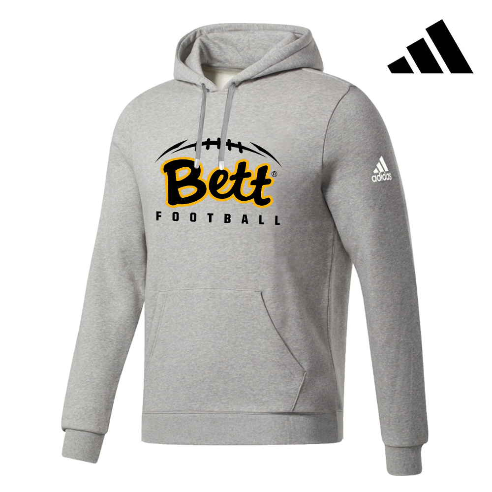 36. Bettendorf HS Football adidas Fleece Hoodie-Grey