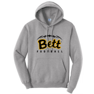 39. Bettendorf HS Football Hooded Sweatshirt-Athletic Heather