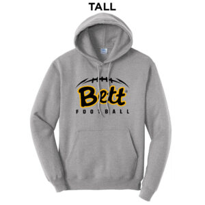41. Bettendorf HS Football TALL Hooded Sweatshirt-Athletic Heather