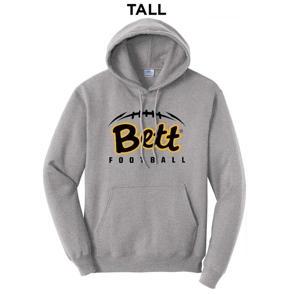 41. Bettendorf HS Football TALL Hooded Sweatshirt-Athletic Heather