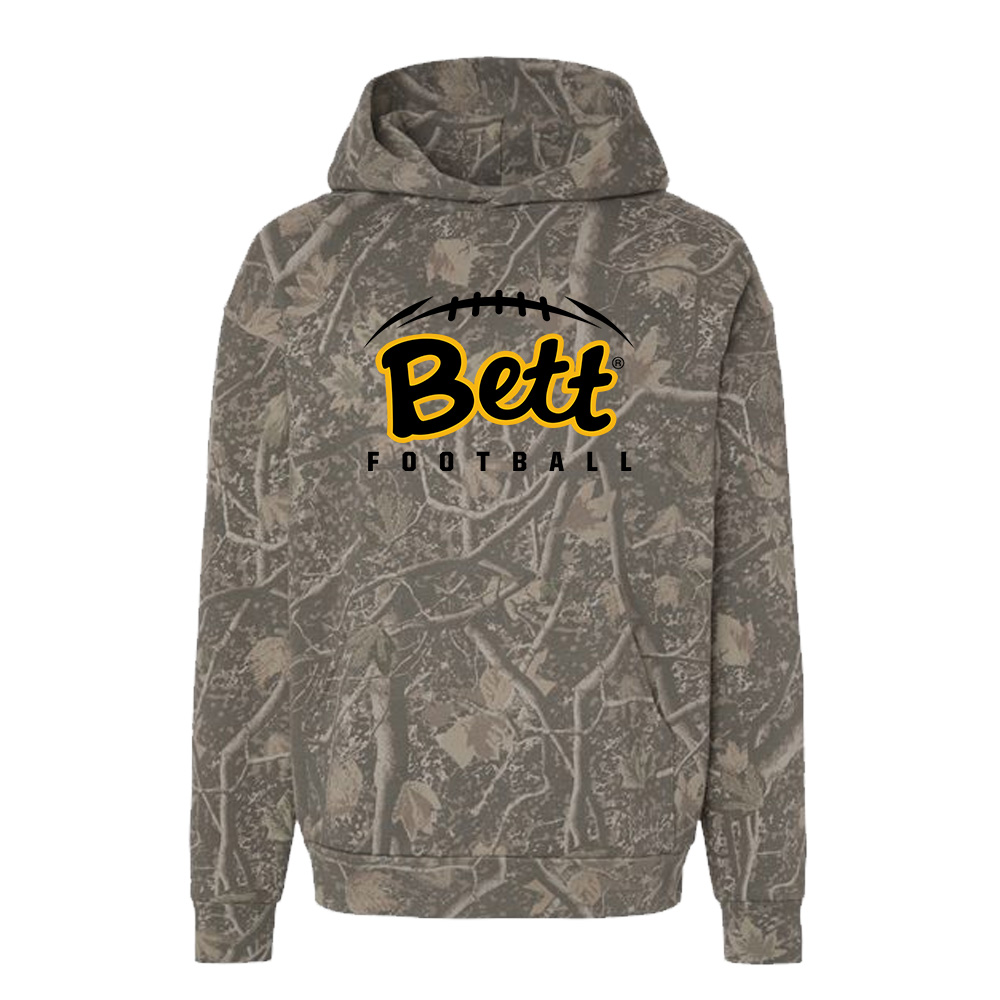 42. Bettendorf HS Football Heavyweight Hooded Sweatshirt-Deadwood Tree Camo