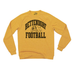 46. Bettendorf HS Football Perfect Tri Fleece Crewneck Sweatshirt-Vintage Gold