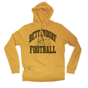 47. Bettendorf HS Football Perfect Tri Fleece Hooded Sweatshirt-Vintage Gold