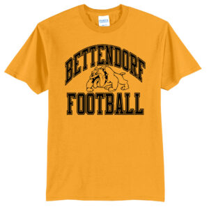49. Bettendorf HS Football Short Sleeve Tee-Gold