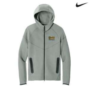 59. Bettendorf HS Football Nike Tech Fleece Full-Zip Hoodie-Dark Grey Heather