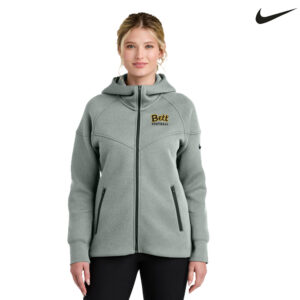 60. Bettendorf HS Football Nike Women’s Tech Fleece Full-Zip Hoodie-Dark Grey Heather
