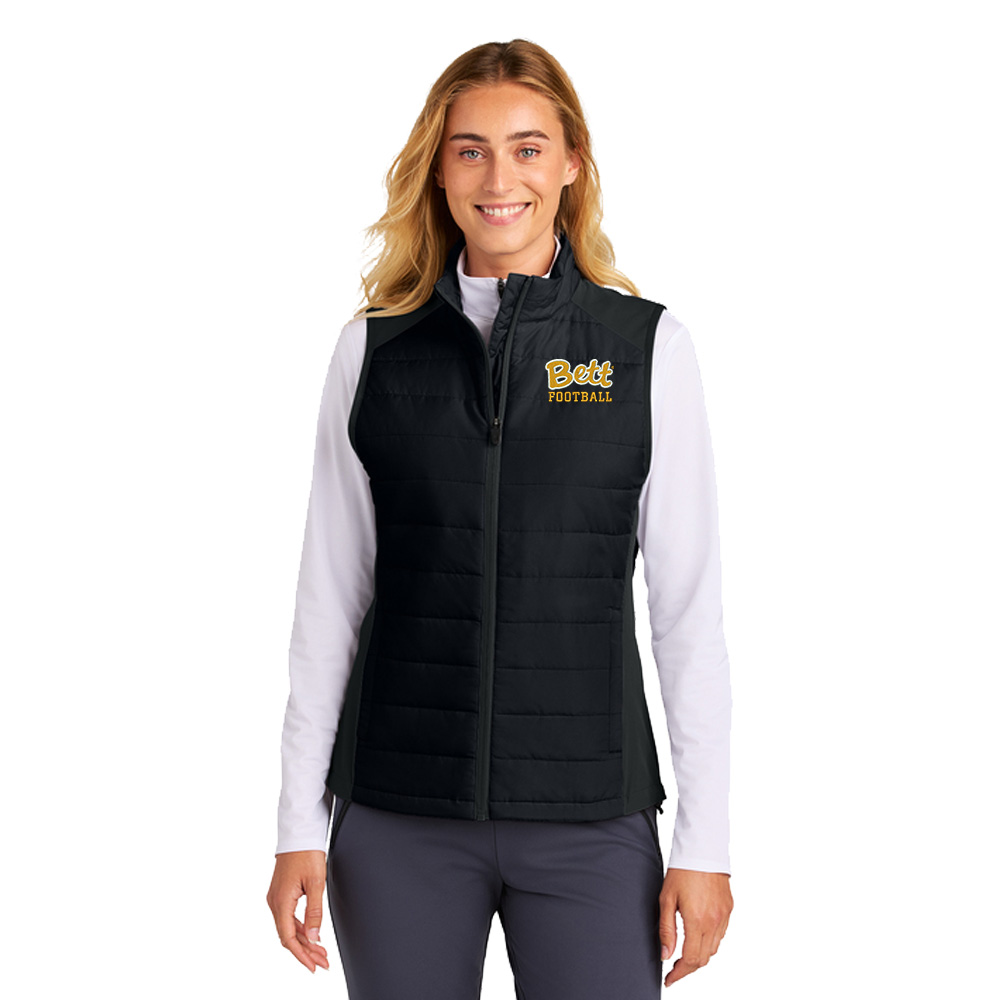66. Bettendorf HS Football Women’s Teknical Hybrid Vest-Black