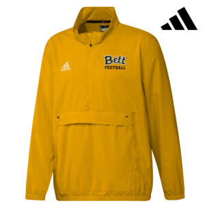 74. Bettendorf HS Football Adidas Stadium 1/4 Zip Woven Pullover-Gold