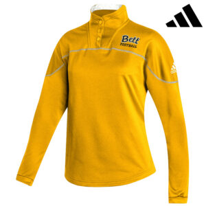 75. Bettendorf HS Football Adidas Womens Stadium 1/4 Snap Long Sleeve-Gold