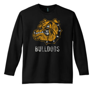 78. Bettendorf Bulldogs Distressed Print Premium Long Sleeve Tee-Black