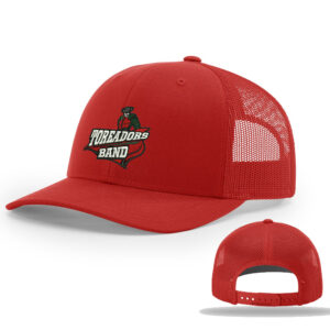 Boone Band Richardson Pro Crown Mesh Back solid color Adjustable back cap – RED