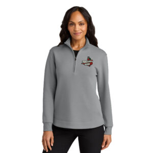 Boone Band Port Authority Women’s Wearever Signature Double Pique 1/4 Zip – GustyGrey