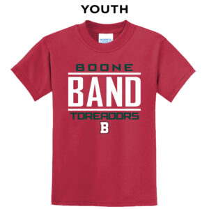 Boone Band Youth Short Sleeve Tee – RED