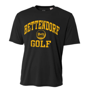 Bett Golf Adult Cooling Performance Tshirt -Black