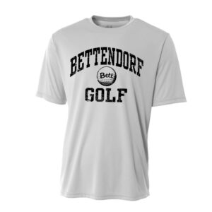 Bett Golf Adult Cooling Performance Tshirt-Silver