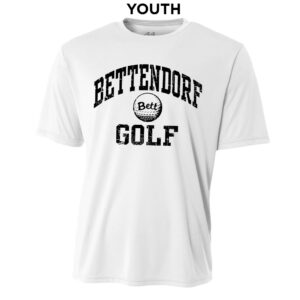 Bett Golf YOUTH Cooling Performance Tshirt-White