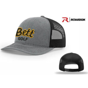 Bett Golf Richardson Pro Mesh Adjustable Trucker Cap Split-Heather Grey/Black