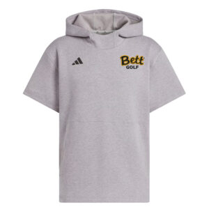 Bett Golf Adidas  Dugout NWV Short Sleeve Hoodie- Medium Grey Heather