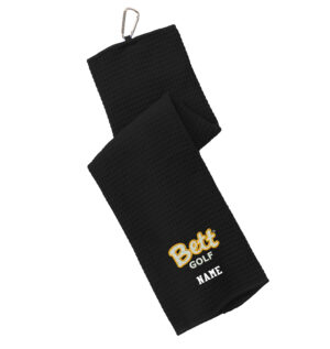 Bett Golf Port Authority Waffle Microfiber Towel-Black