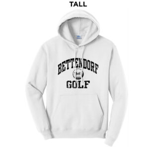 Bett Golf Tall Fleece Hooded Sweatshirt-White