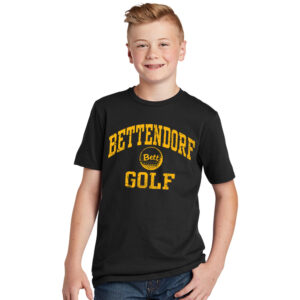 Bett Golf Youth Premium Short Sleeve Tee-Black