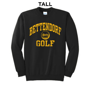 Bett Golf Tall Fleece Crewneck Sweatshirt-Black