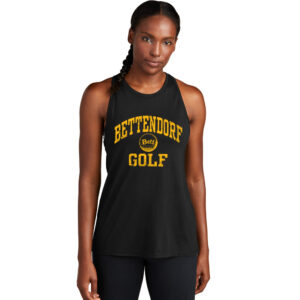 Bett Golf Sport-Tek Ladies PosiCharge Tri-Blend Wicking Tank-Black