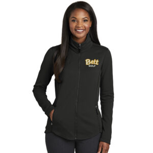 Bett Golf Port Authority Ladies Collective Smooth Fleece Jacket-Black