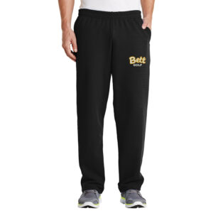 Bett Golf Men Core Fleece Sweatpant with Pockets-Black