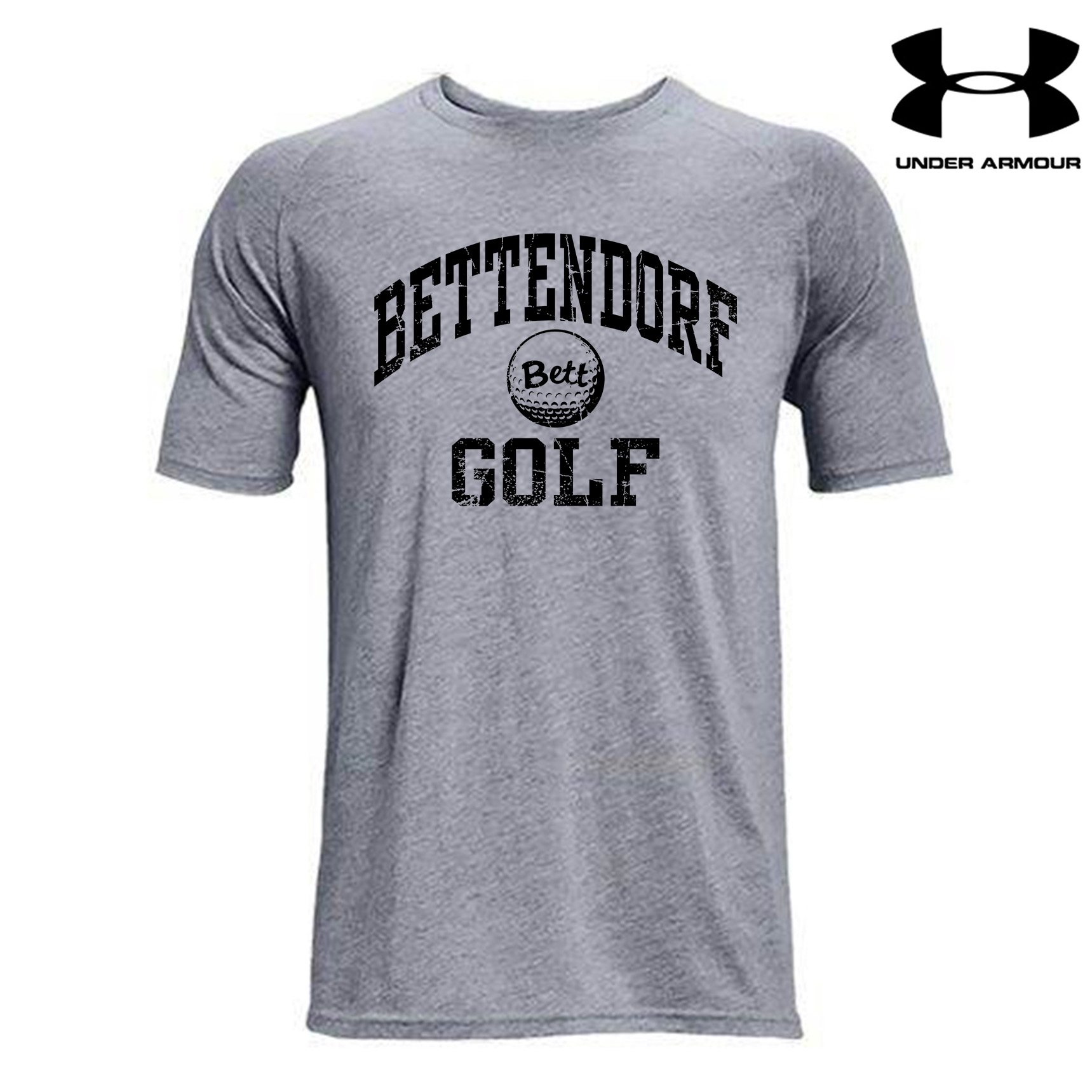 Bett Golf Under Armour Athletics soft cotton blend T-shirt-Steel Grey (medium is out of stock)