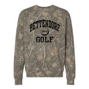 Bett Golf Independent Trading Co Unisex Heavyweight Crewneck Sweatshirt-Deadwood Camo