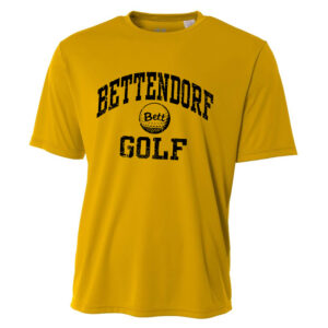 Bett Golf Adult Cooling Performance Tshirt-Gold