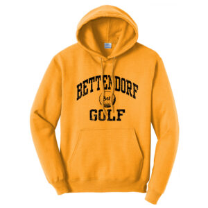Bett Golf Unisex Fleece Hooded sweatshirt-Gold