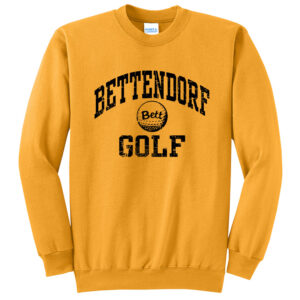 Bett Golf Unisex Fleece Crewneck Sweatshirt-Gold