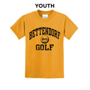 Bett Golf Youth Short Sleeve Tee-Gold