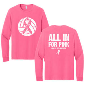 CPU Pink Volleyball Unisex Long Sleeve T Shirt – NeonPink