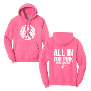 CPU Pink Volleyball Unisex Classic Core weight Cozy Pullover Hooded Sweatshirt – NeonPink