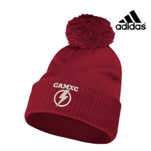 Camanche CC Adidas Solid Cuffed Pom Beanie Stocking Cap Team Power Red