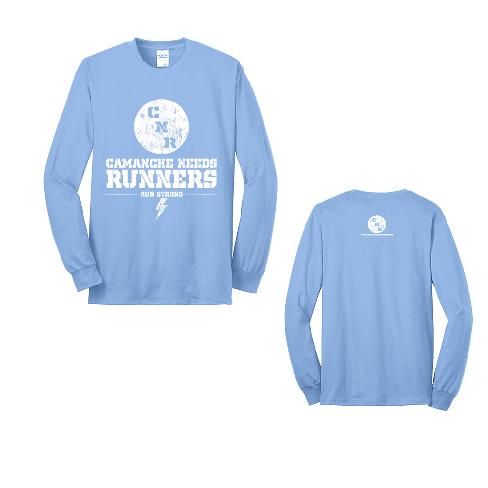 Camanche CC Unisex Long Sleeve Core Blend T Shirt - LightBlue